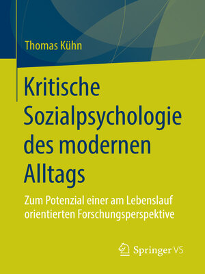 cover image of Kritische Sozialpsychologie des modernen Alltags